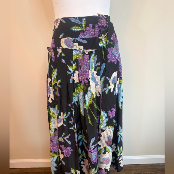 DIANE VON FURSTENBERG WOMEN'S LONG PRINTED WRAP SKIRT SIZE 0 - Picture 5 of 10